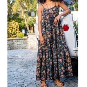 NATURAL LIFE Journey Boho Cotton Maxi Dress Floral | M